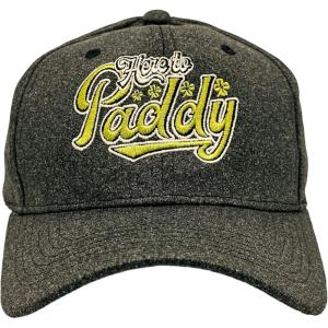 Funny St Patricks Day Hats Hilarous Novelty Graphic Caps(Black – Here to Paddy)