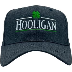 Funny St Patricks Day Hats Hilarous Novelty Graphic Caps(Black – Hooligan)