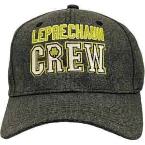 Funny St Patricks Day Hats Hilarous Novelty Graphic Caps(Black – Leprechaun Crew)