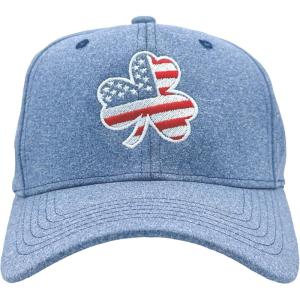 Funny St Patricks Day Hats Hilarous Novelty Graphic Caps(Blue – Usa Clover)