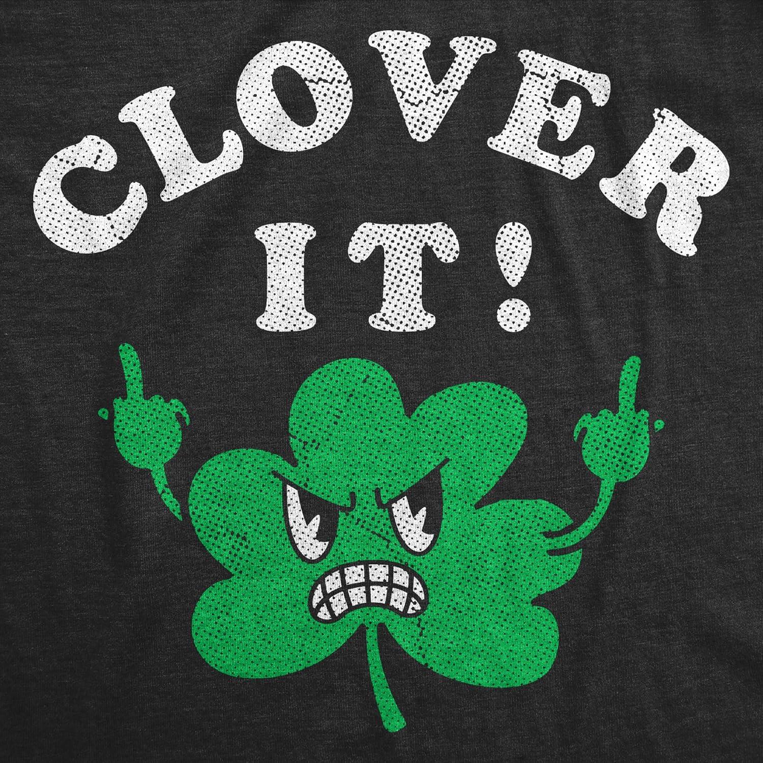 imageFunny St Patricks Day Shirts for Men Sarcastic Designs for Saint Paddys DayHeather Black Clover It
