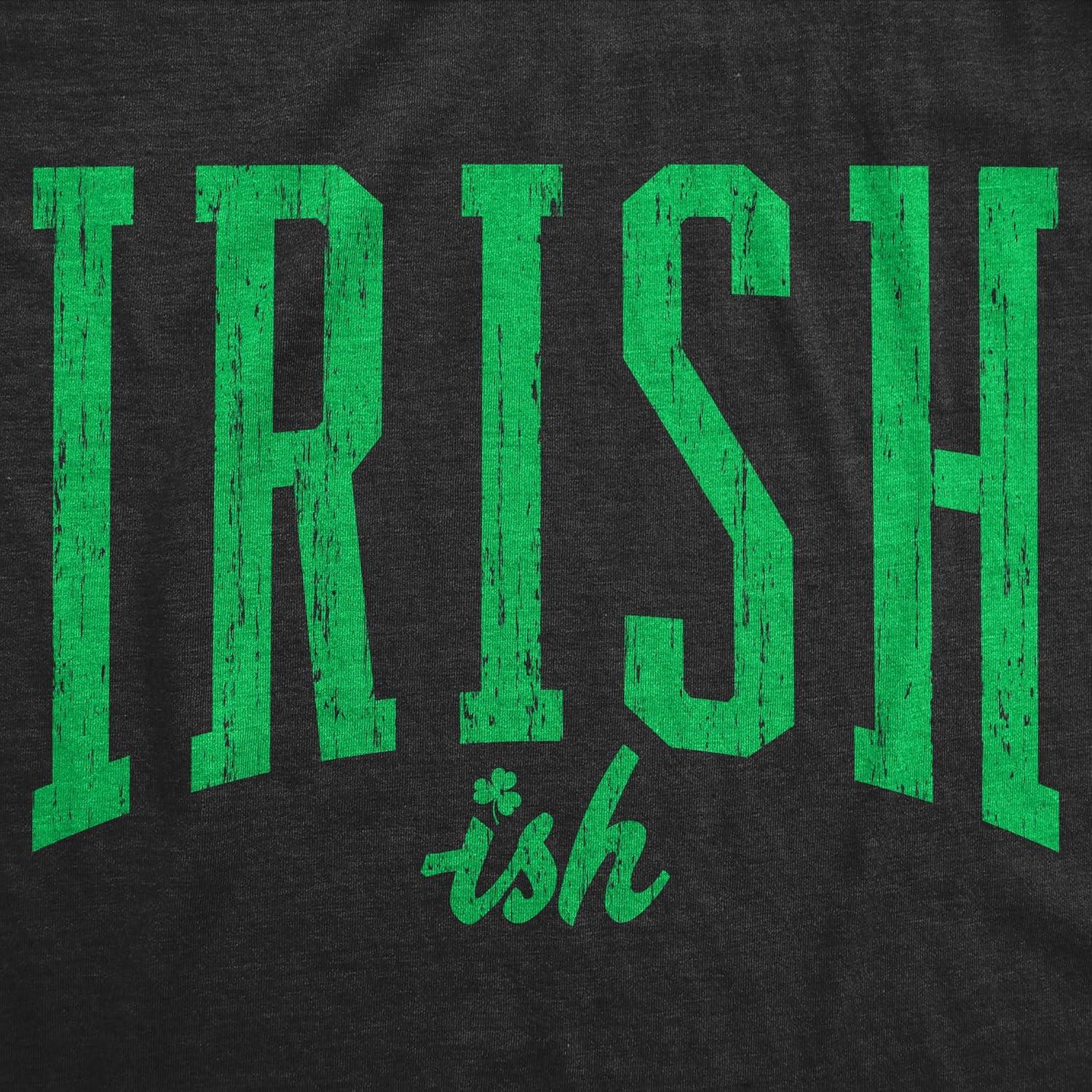 imageFunny St Patricks Day Shirts for Men Sarcastic Designs for Saint Paddys DayHeather Black Irishish