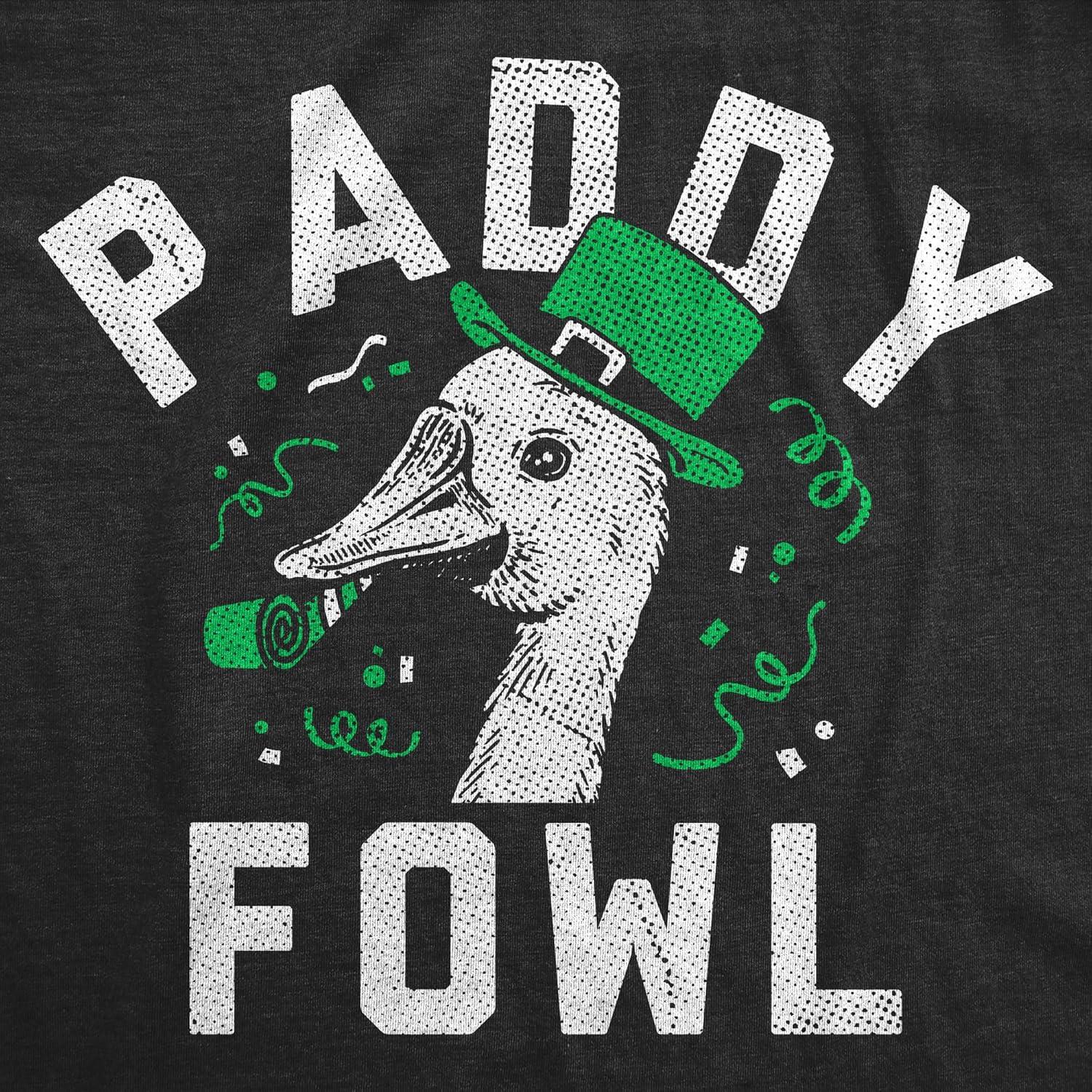 imageFunny St Patricks Day Shirts for Men Sarcastic Designs for Saint Paddys DayHeather Black Paddy Fowl