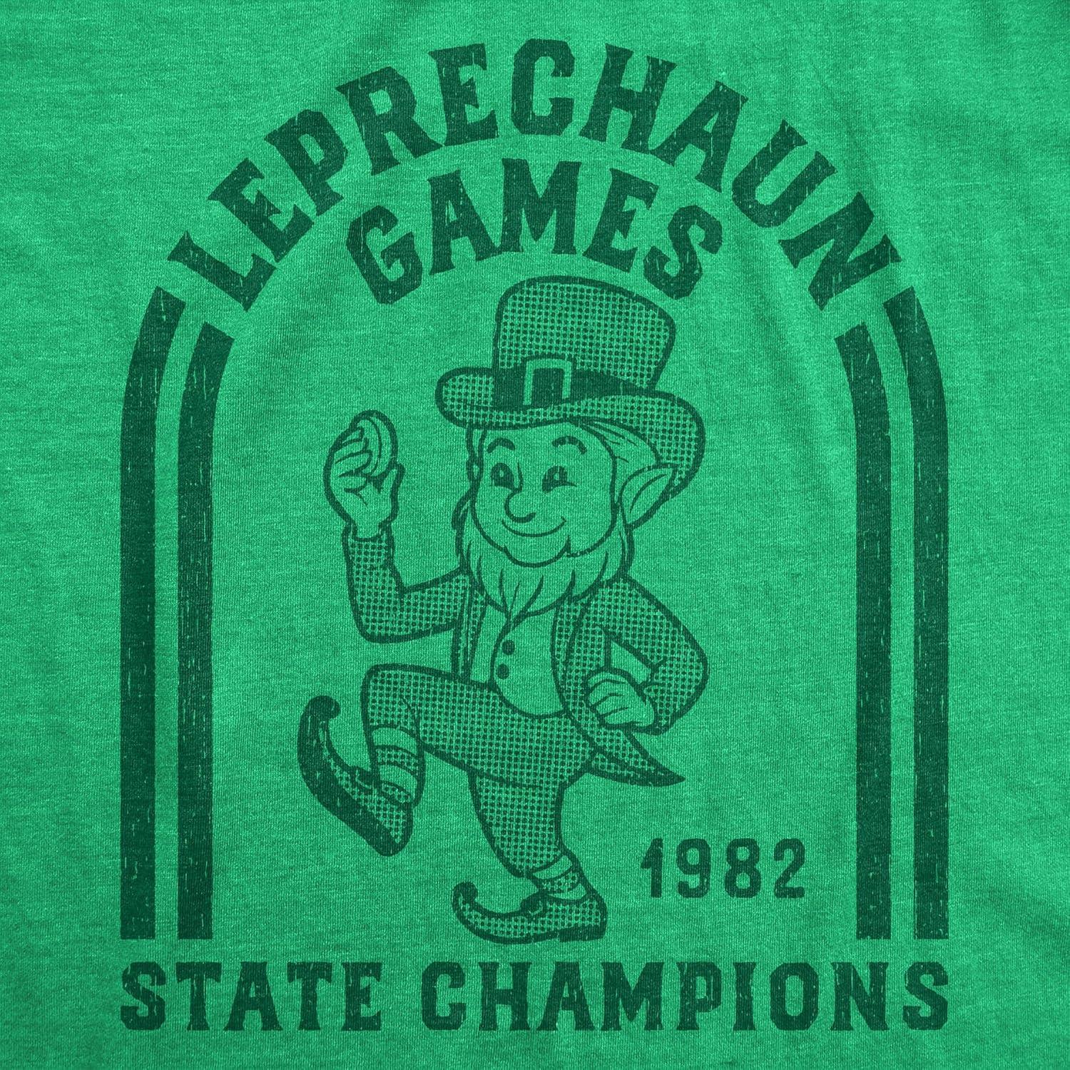 imageFunny St Patricks Day Shirts for Men Sarcastic Designs for Saint Paddys DayHeather Green Leprechaun Games