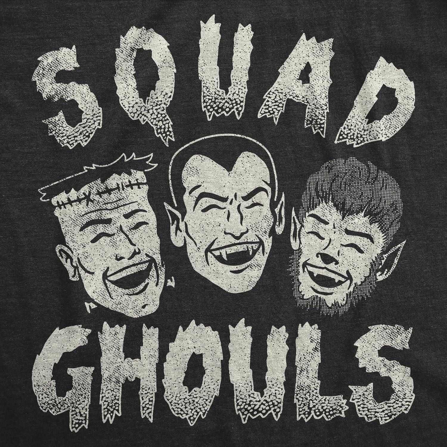 imageMens Funny T Shirts Squad Ghouls Sarcastic Halloween Graphic Novelty Tee for Men