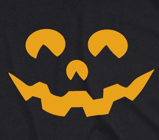 imageMens Happy Tooth Glowing Pumpkin Face Glow in The Dark Halloween TeeHeather Black Toon Eyes