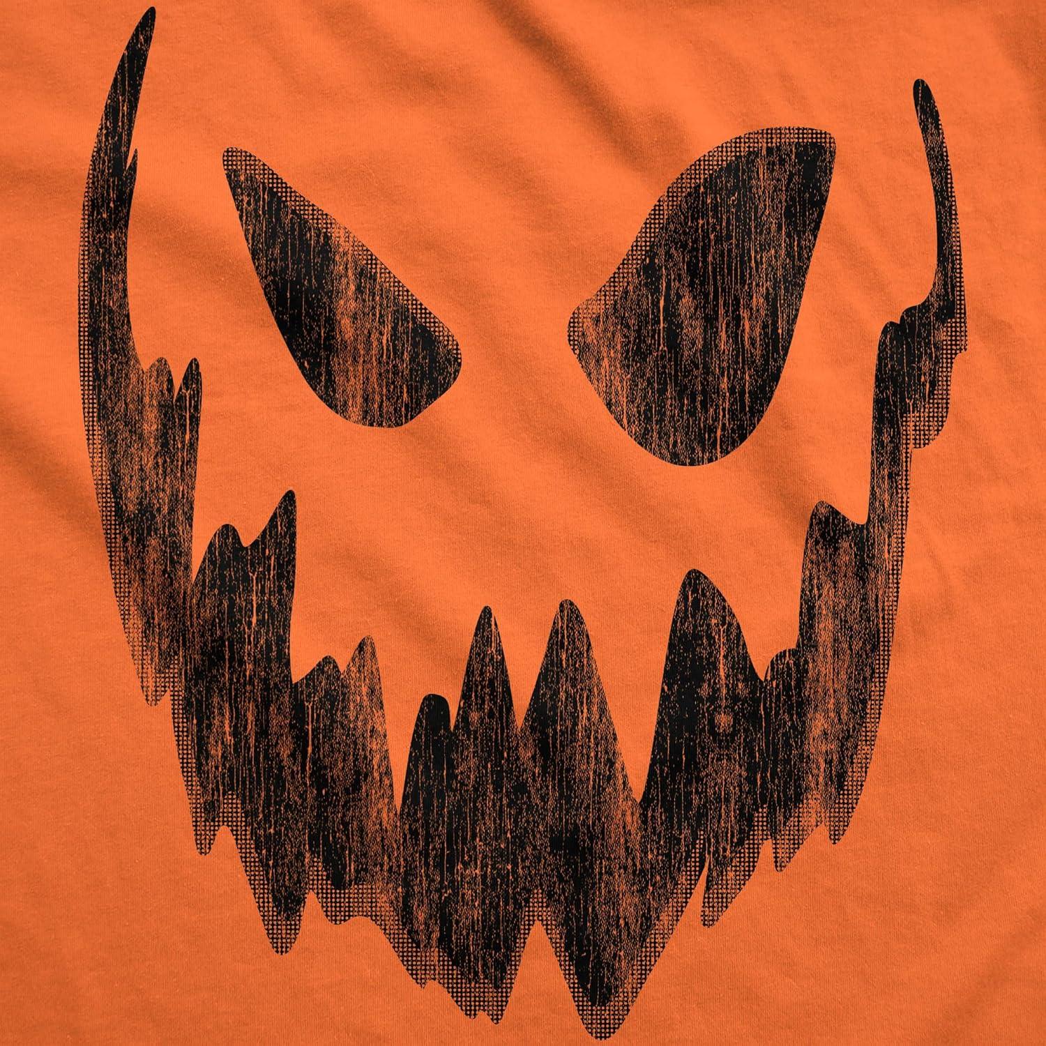 imageMens Happy Tooth Glowing Pumpkin Face Glow in The Dark Halloween TeeOrange Bob