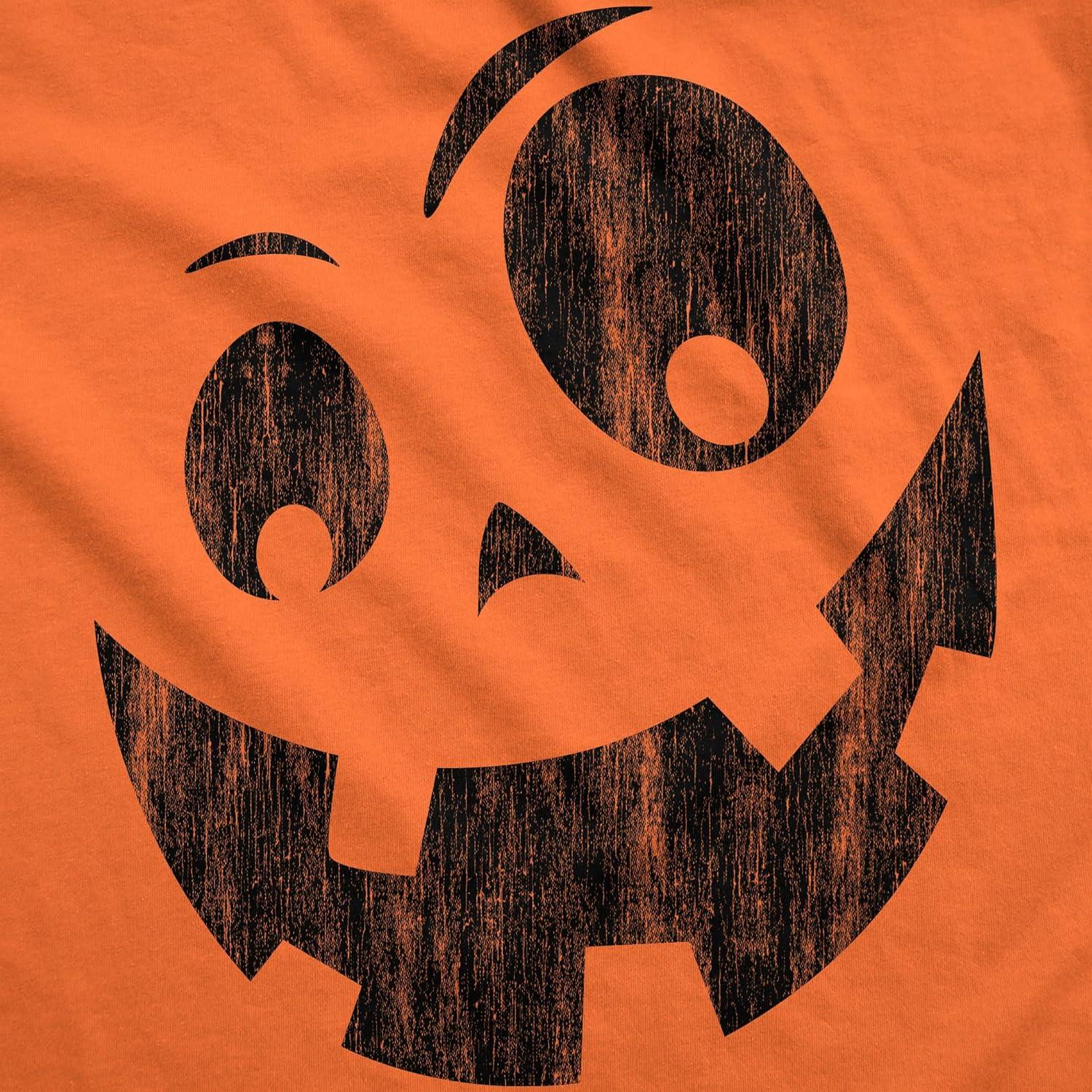 imageMens Happy Tooth Glowing Pumpkin Face Glow in The Dark Halloween TeeOrange Silly