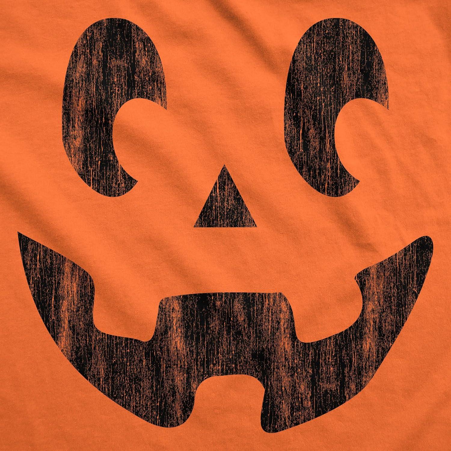imageMens Happy Tooth Glowing Pumpkin Face Glow in The Dark Halloween TeeOrange Steve