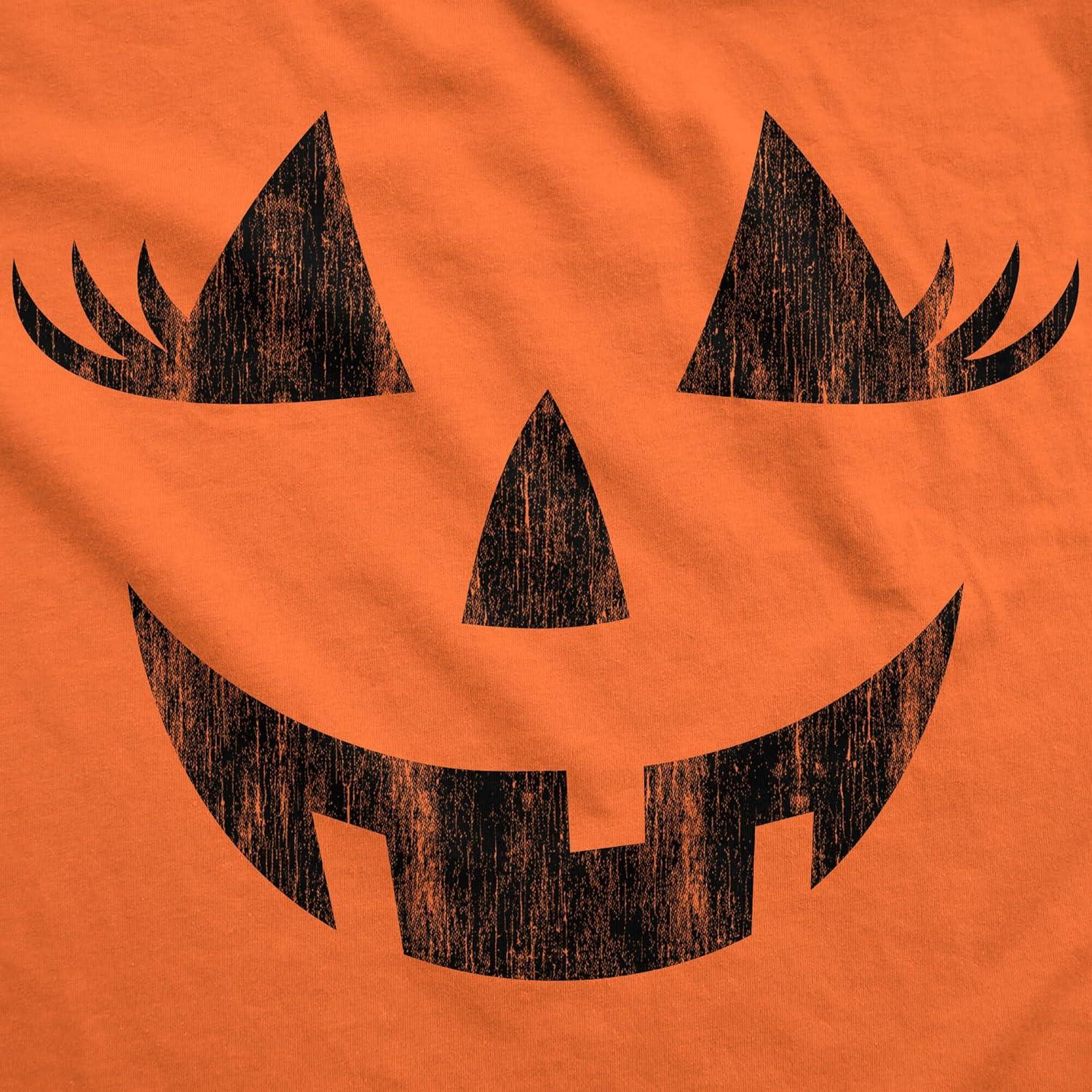 imageMens Happy Tooth Glowing Pumpkin Face Glow in The Dark Halloween TeeOrange Wendy