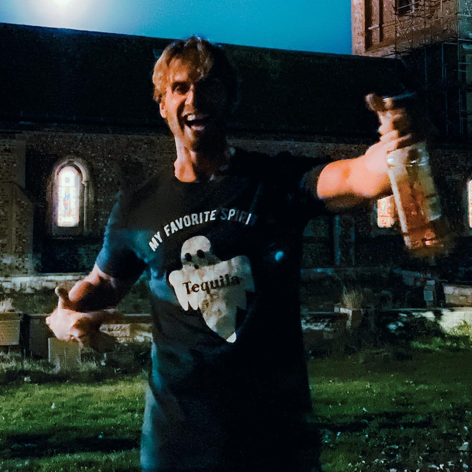 imageMens My Favorite Spirit Tequila T Shirt Funny Halloween Ghost Drinking Party Tee