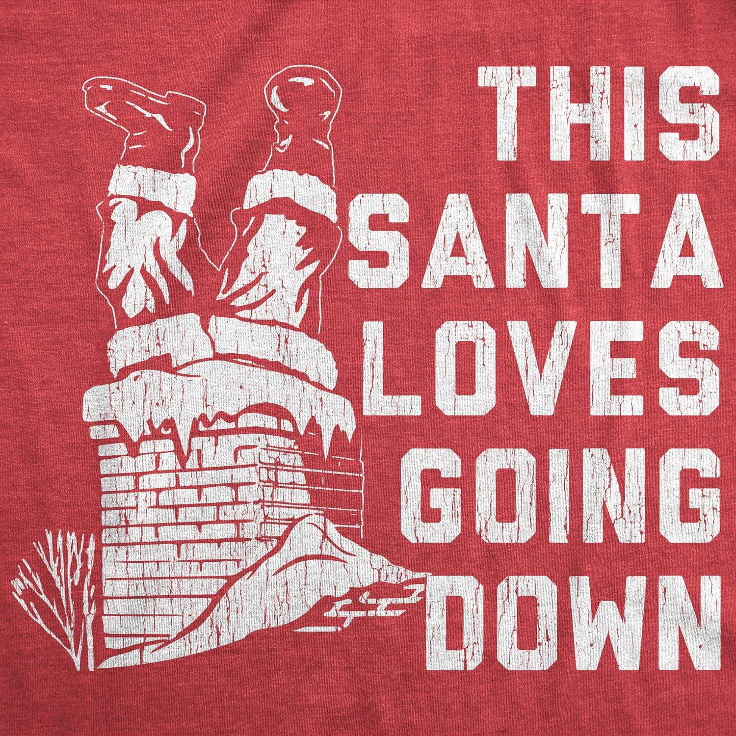 imageMens Santa T Shirts Funny Christmas Party St Nick Xmas Joke Tees for GuysHeather Red Going Down