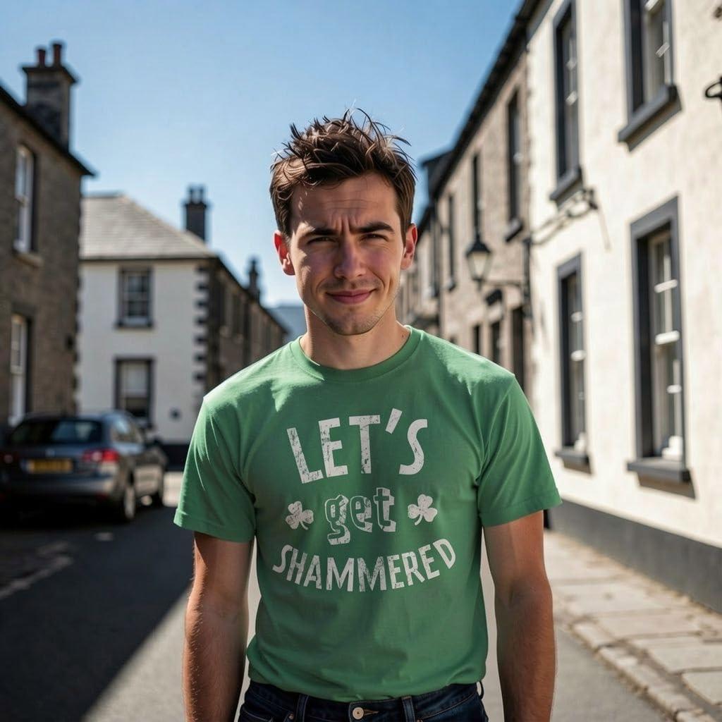 imageMens Shammered T Shirt St Funny Saint Patricks Day Green Drinking Tee for GuysGreen