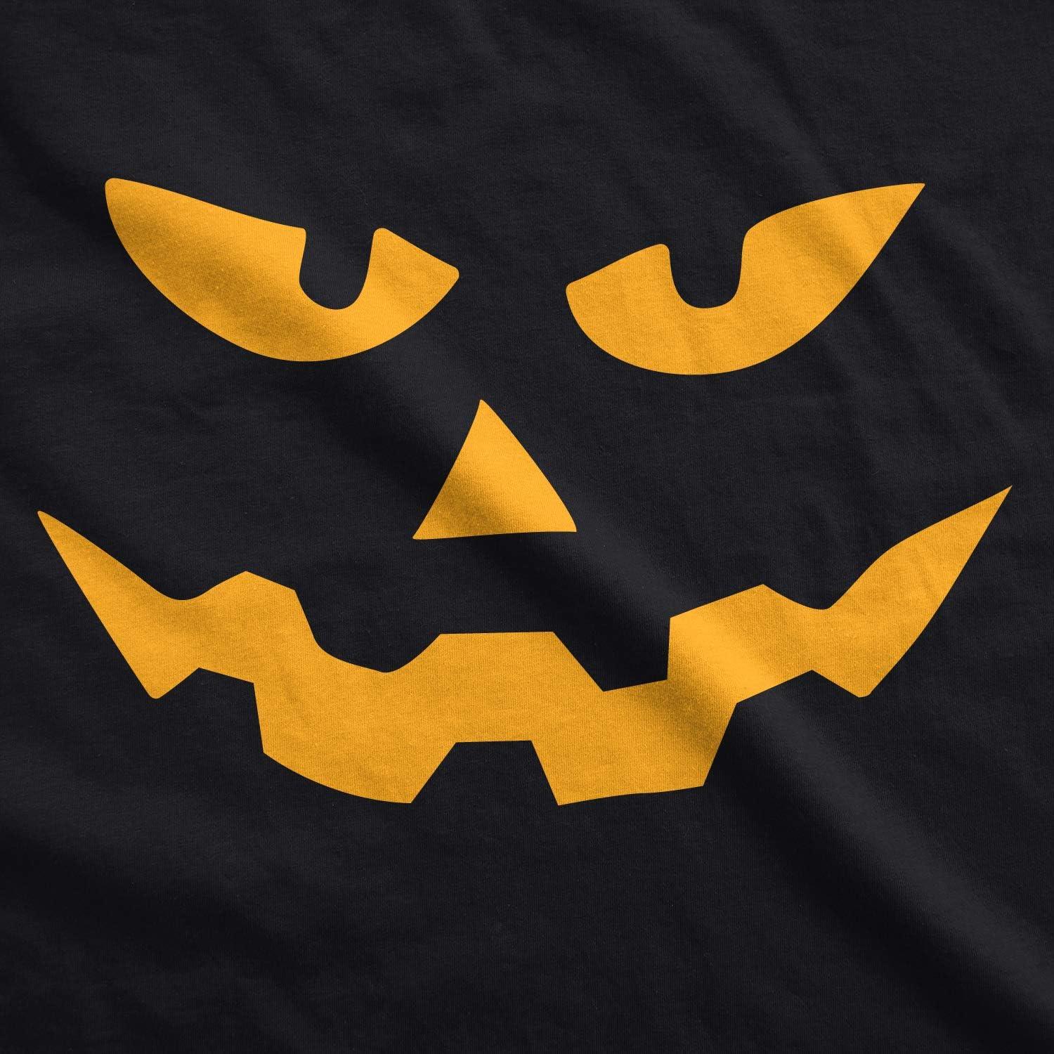 imageMens Triangle Nose Pumpkin Face Funny Fall Halloween Spooky T ShirtHeather Black