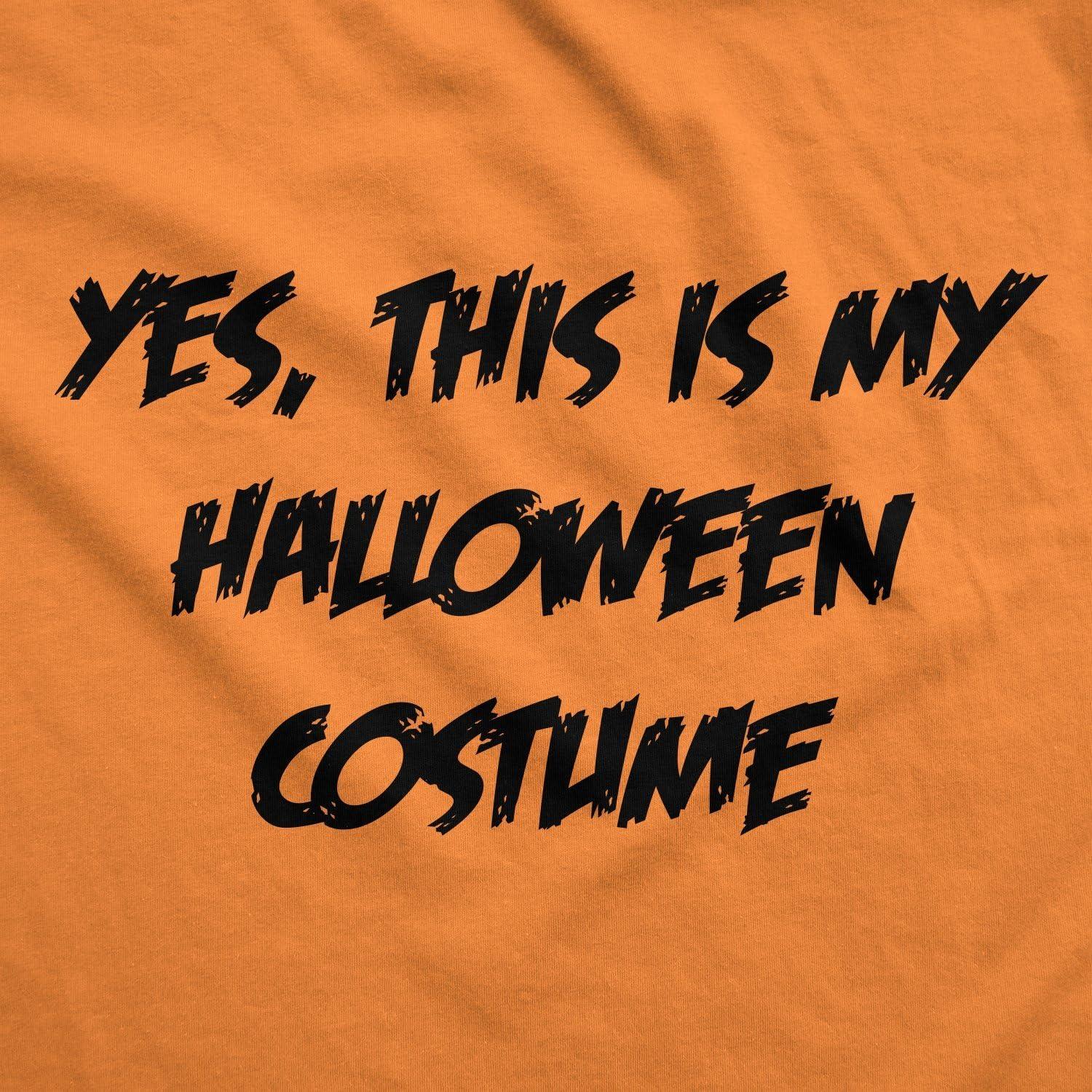 imageThis is My Halloween Costume T Shirt Funny Fake Parody Text Joke TeeOrange