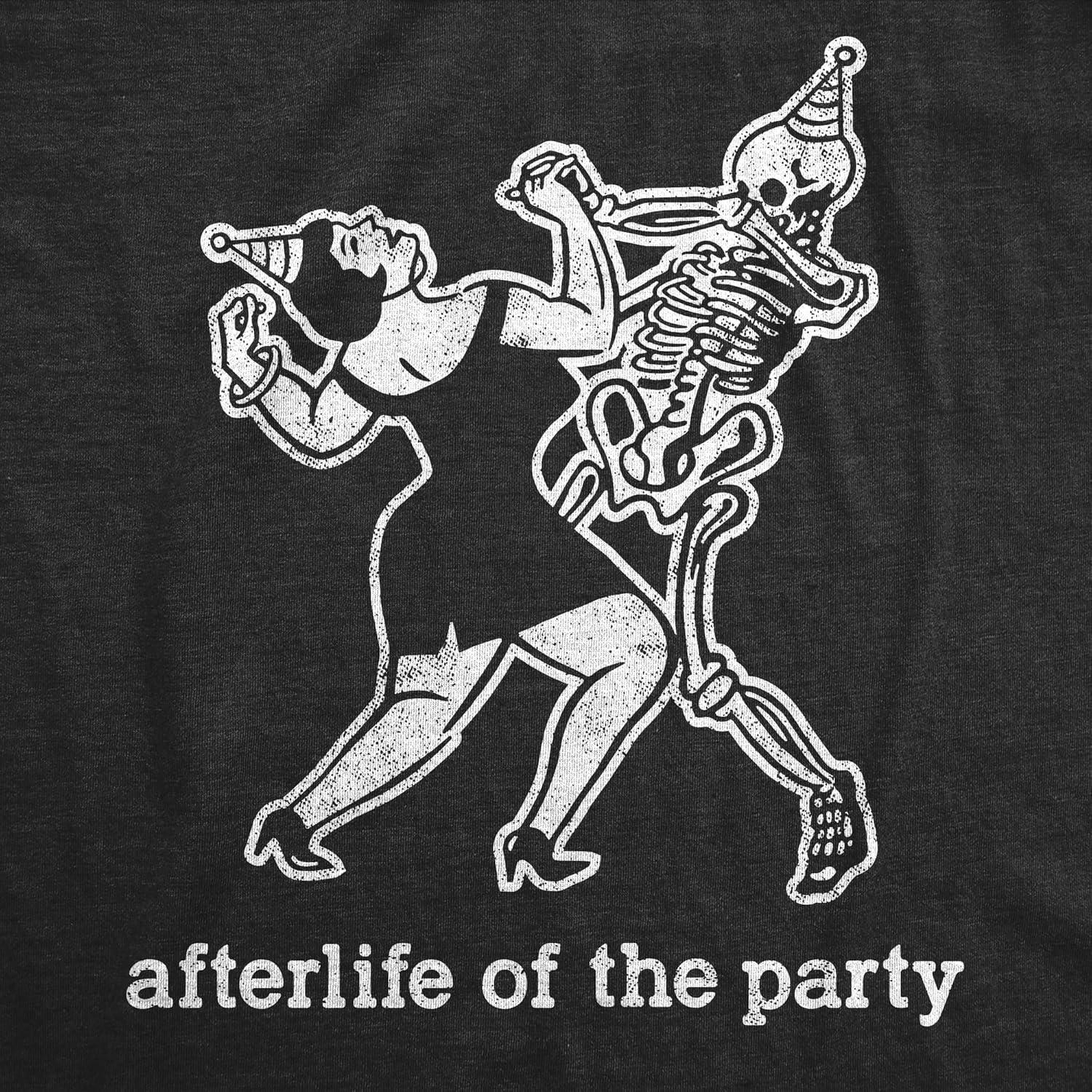 imageWomens Funny Halloween T Shirts Spooky Scary October Tees for LadiesHeather Black Afterlife