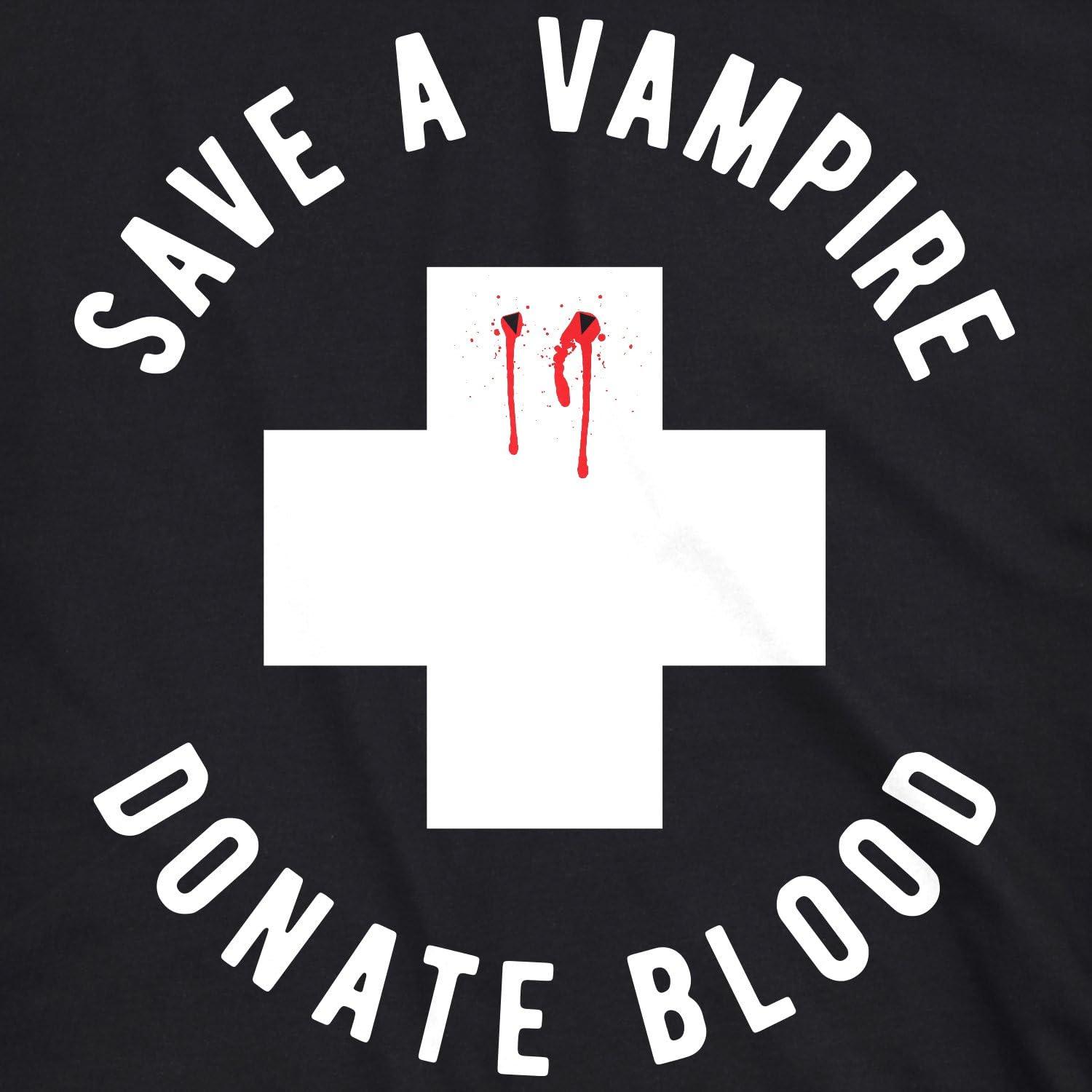 imageWomens Funny Halloween T Shirts Spooky Scary October Tees for LadiesHeather Black Donate Blood