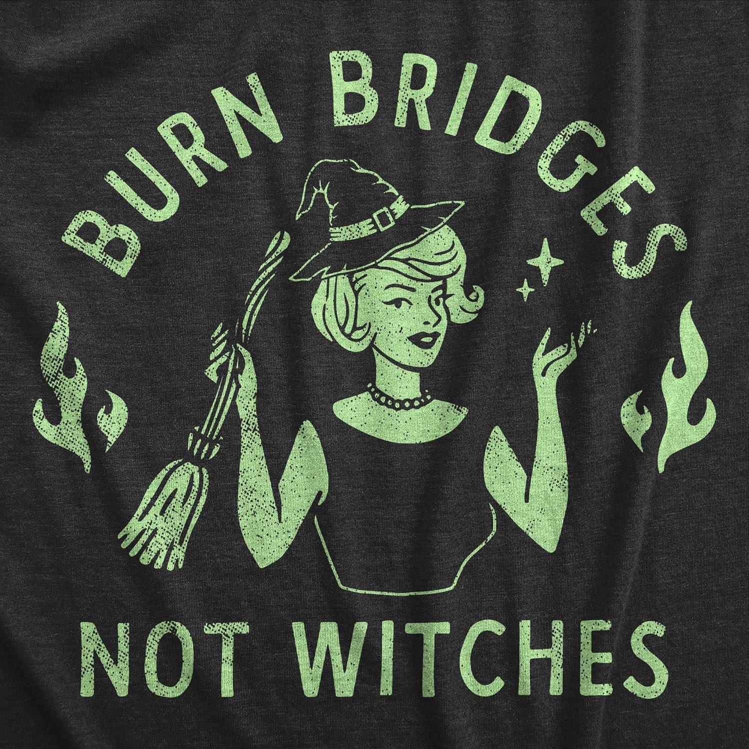 imageWomens Funny Halloween T Shirts Spooky Scary October Tees for LadiesHeather Black Witches