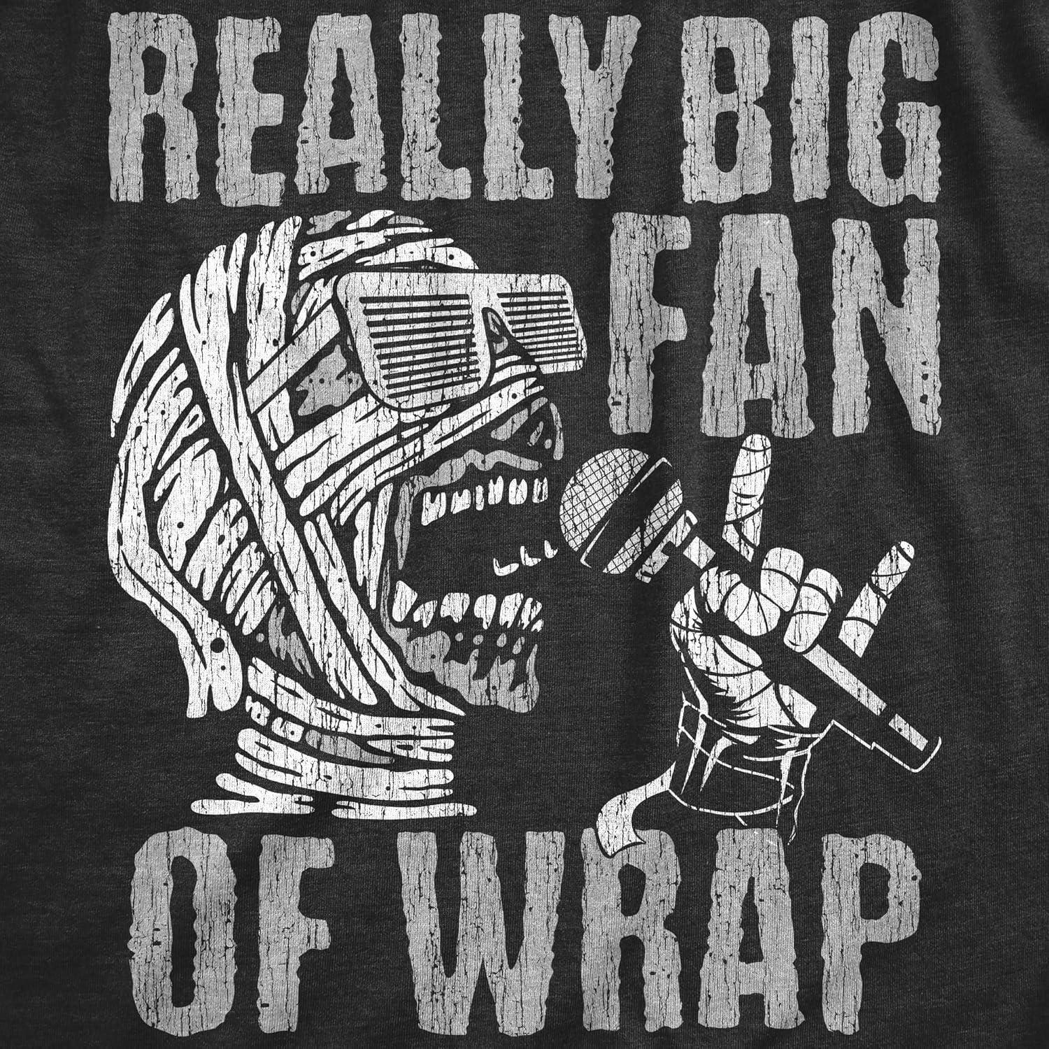 imageWomens Funny Halloween T Shirts Spooky Scary October Tees for LadiesHeather Black Wrap Fan