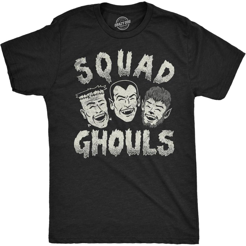 imageMens Funny T Shirts Squad Ghouls Sarcastic Halloween Graphic Novelty Tee for Men