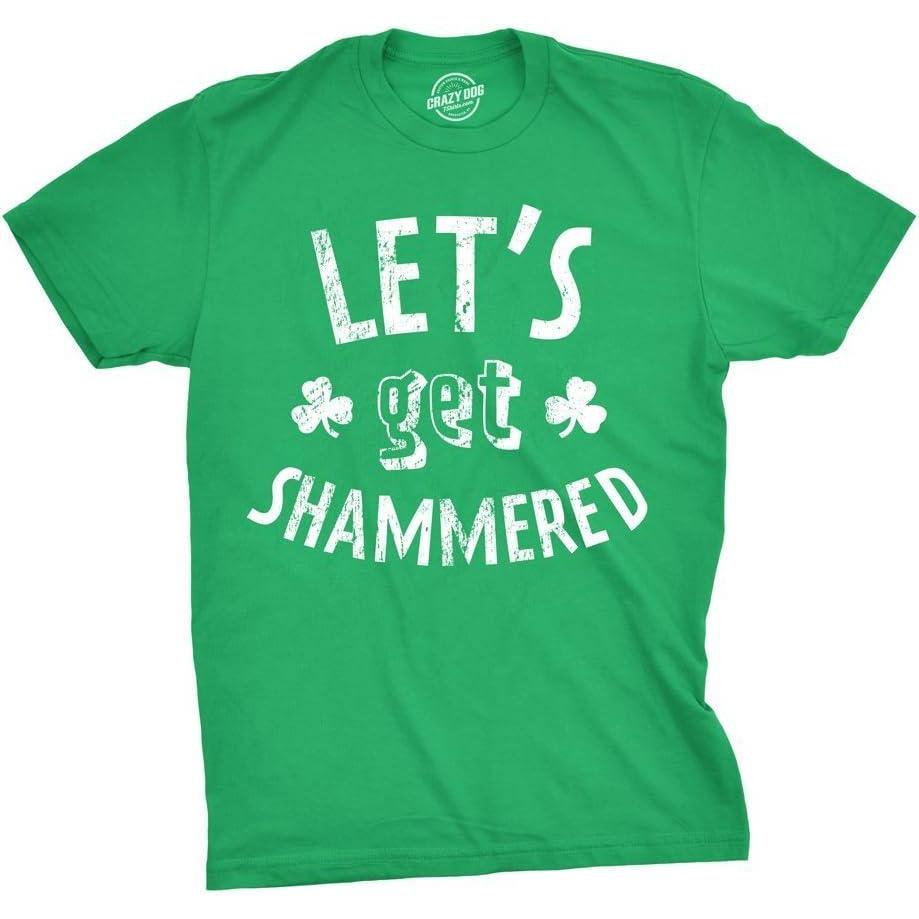 imageMens Shammered T Shirt St Funny Saint Patricks Day Green Drinking Tee for GuysGreen