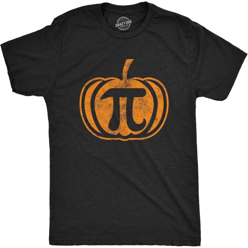 imagePumpkin Pi T Shirt Funny Math Shirt Pie Tee Thanksgiving Fall Autumn T ShirtHeather Black