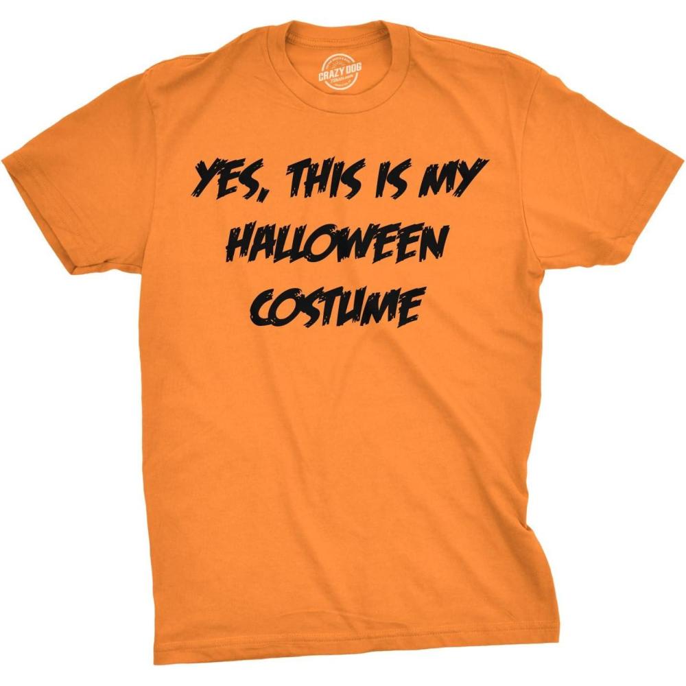imageThis is My Halloween Costume T Shirt Funny Fake Parody Text Joke TeeOrange
