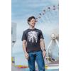Crazy Dog T-Shirts Mens Splattered Rib Cage T Shirt Cool Skeleton Costume Halloween Tee for Guys