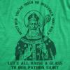 Crazy Dog T-Shirts Mens You’re Irish Or Ain’t Raise A Glass Humor St Patricks Day Graphic Tee(Heather Green)