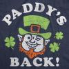 Funny St Patricks Day Shirts for Men Sarcastic Designs for Saint Paddys Day(Heather Navy – Paddys Back)