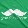 I Mustache You for A Beer T Shirt Funny St Patricks Day Shamrock Drinking Tee(Green)