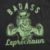 Mens Badass Leprechaun T Shirt Funny Fitness Workout St Patricks Day Irish Graphic Tee(Heather Black)