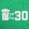 Mens Beer Thirty T Shirt Funny Drinking Saint Patricks Day Sarcastic Irish Tee(Heather Green)