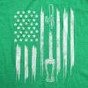 Mens Craft Beer American Flag St Patricks Day Graphic Tee Drinking T Shirt(Heather Green – Craft Beer American Flag)