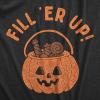 Mens Fill Er Up T Shirt Funny Halloween Trick Or Treat Candy Basket Joke Tee for Guys(Heather Black – Fill)