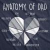 Mens Funny T Shirts Anatomy of Dad Sarcastic Fathers Days Graphic Novelty Tee for Men
