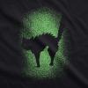 Mens Glowing Cat T Shirt Glow in The Dark Cool Halloween Pet Lover Tee(Black)