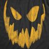 Mens Happy Tooth Glowing Pumpkin Face Glow in The Dark Halloween Tee(Heather Black – Bob)