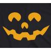 Mens Happy Tooth Glowing Pumpkin Face Glow in The Dark Halloween Tee(Heather Black – Toon Eyes)