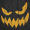 Mens Happy Tooth Glowing Pumpkin Face Glow in The Dark Halloween Tee(Heather Black – Wayne)