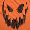 Mens Happy Tooth Glowing Pumpkin Face Glow in The Dark Halloween Tee(Orange – Bob)