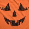 Mens Happy Tooth Glowing Pumpkin Face Glow in The Dark Halloween Tee(Orange – Wendy)