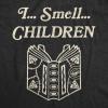 Mens I Smell Children T Shirt Funny Magic Halloween Spooky Graphic Novelty Tee(Heather Black)