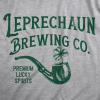 Mens Leprechaun Brewing Co Funny St Patricks Day T Shirt Drinking Tee for Men(Light Heather Grey – Brewing)