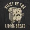 Mens Night of The Living Bread T Shirt Funny Halloween Zombie Carbs Graphic Tee(Heather Black)