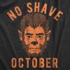 Mens No Shave October T Shirt Funny Halloween Werewolf Beard Joke Tee for Guys(Heather Black – Shave)