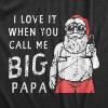 Mens Santa T Shirts Funny Christmas Party St Nick Xmas Joke Tees for Guys(Heather Black – Big Papa)