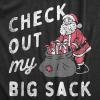 Mens Santa T Shirts Funny Christmas Party St Nick Xmas Joke Tees for Guys(Heather Black – Big Sack)