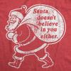 Mens Santa T Shirts Funny Christmas Party St Nick Xmas Joke Tees for Guys(Heather Red – Believe in You)