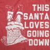 Mens Santa T Shirts Funny Christmas Party St Nick Xmas Joke Tees for Guys(Heather Red – Going Down)